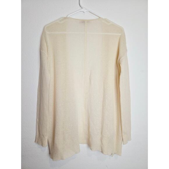 Calypso St Barth Cardigan Womens Extra Small XS 100% Cashmere Open Cream Ivory - Picture 2 of 9